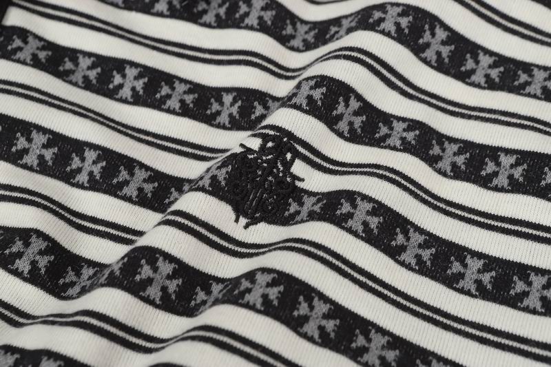 EM Sneakers Chrome Hearts 25FW Striped Lapel Long Sleeves Black