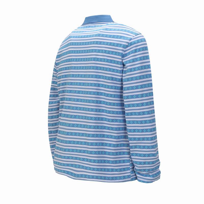 EM Sneakers Chrome Hearts 25FW Striped Lapel Long Sleeves Blue