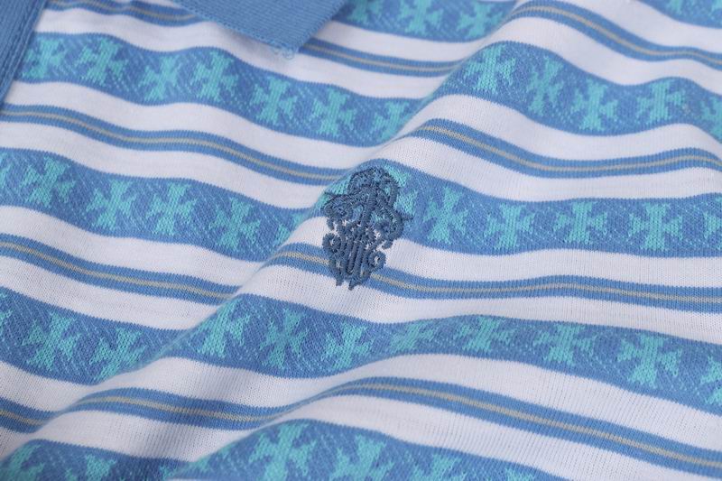 EM Sneakers Chrome Hearts 25FW Striped Lapel Long Sleeves Blue