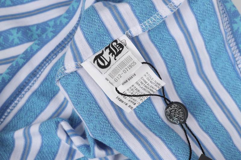 EM Sneakers Chrome Hearts 25FW Striped Lapel Long Sleeves Blue