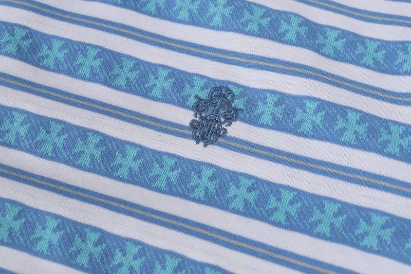 EM Sneakers Chrome Hearts 25FW Striped Lapel Long Sleeves Blue