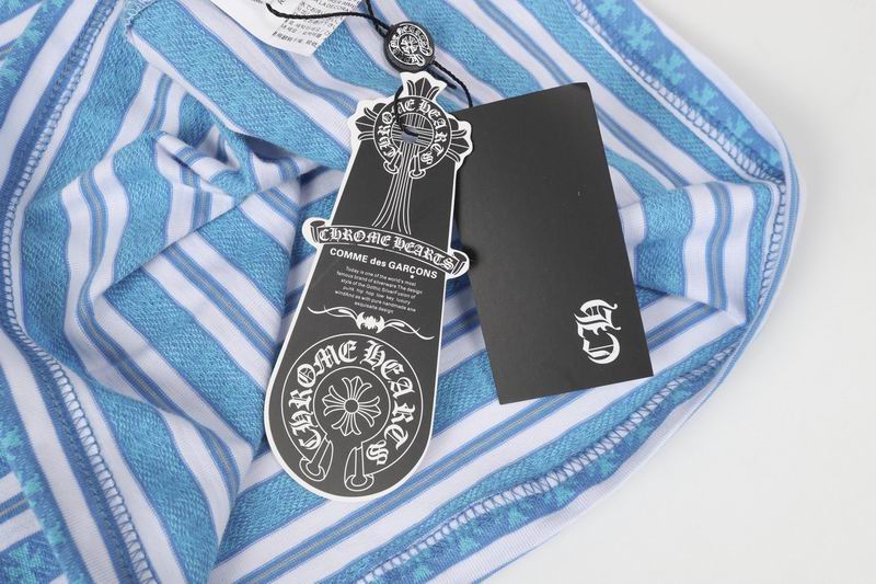 EM Sneakers Chrome Hearts 25FW Striped Lapel Long Sleeves Blue