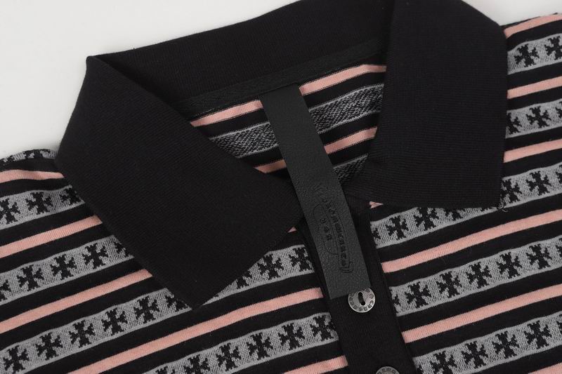 EM Sneakers Chrome Hearts 25FW Striped Lapel Long Sleeves Brown