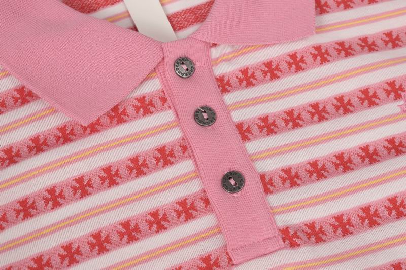 EM Sneakers Chrome Hearts 25FW Striped Lapel Long Sleeves Pink