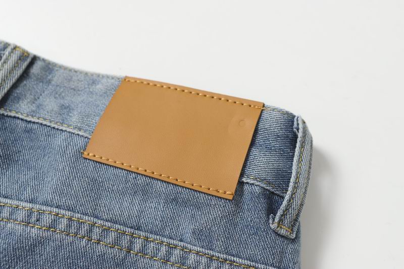 EM Sneakers Chrome Hearts Black and White Cross-patterned Jeans Blue