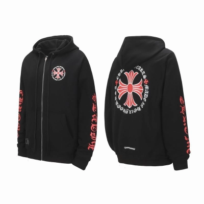 EM Sneakers Chrome Hearts Made In Hollywood Plus Cross Zip Up Hoodie Black/Red 01