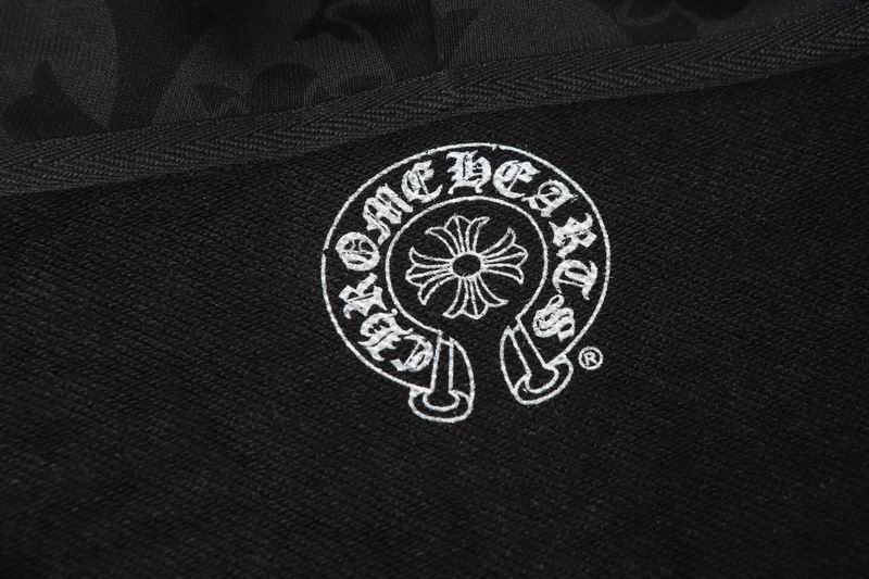 EM Sneakers Chrome Hearts Cross Flower Arm Zipper Hoodie 24SS Black