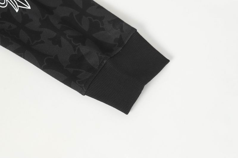 EM Sneakers Chrome Hearts Cross Flower Arm Zipper Hoodie 24SS Black