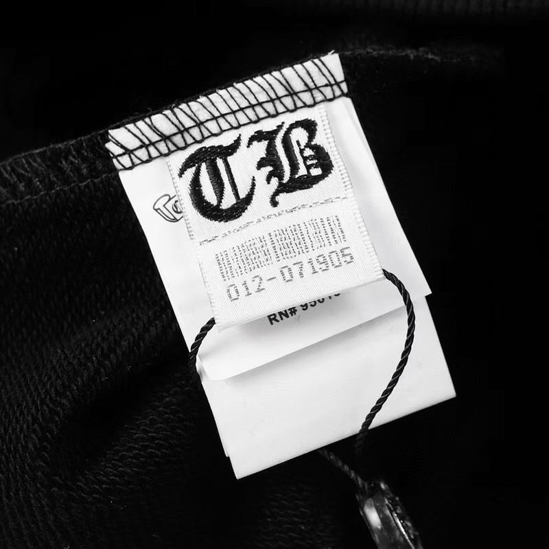 EM Sneakers Chrome Hearts Horseshoe Floral Cross-Sleeve Zip Up Hoodie Black White