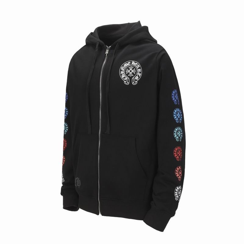 EM Sneakers Chrome Hearts Horseshoe Logo Zip Up Hoodie Black