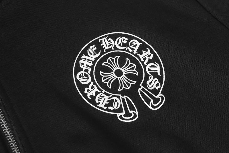 EM Sneakers Chrome Hearts Horseshoe Logo Zip Up Hoodie Black