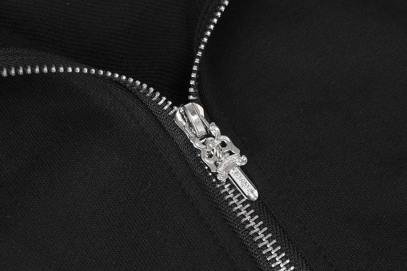 EM Sneakers Chrome Hearts Horseshoe Logo Zip Up Hoodie Black