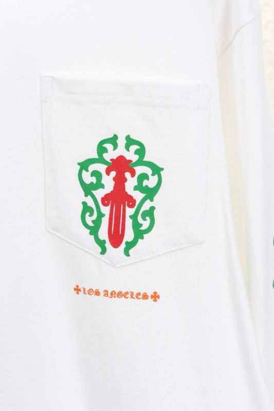 EM Sneakers Chrome Hearts LA Exclusive Dagger Logo Long Sleeve White Tshirt 