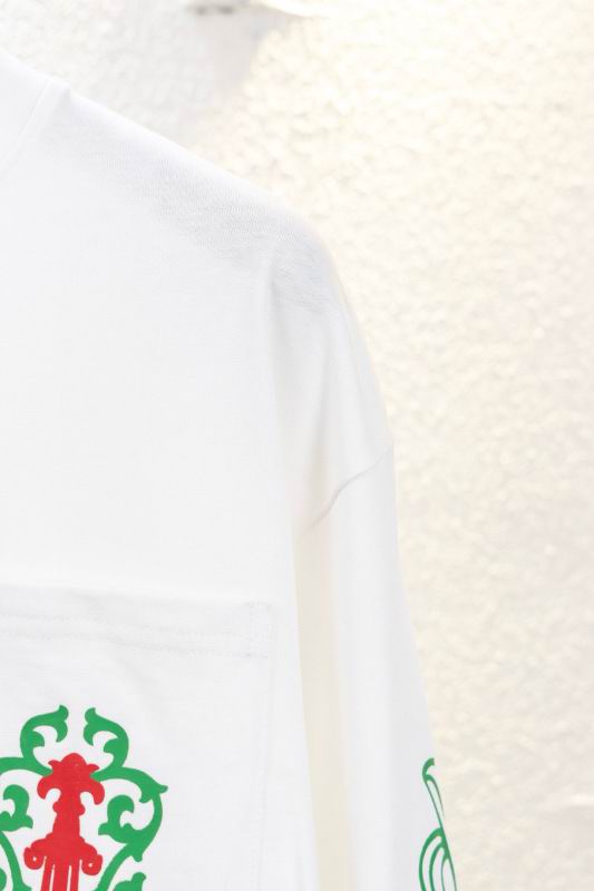 EM Sneakers Chrome Hearts LA Exclusive Dagger Logo Long Sleeve White Tshirt 