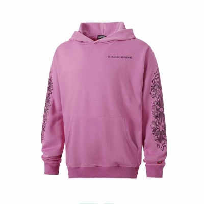 EM Sneakers Chrome Hearts Mattyboy Cemetery Cross Hoodie Purple Pink 01