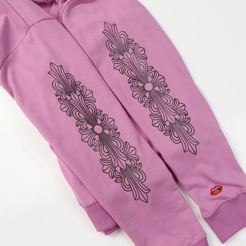 EM Sneakers Chrome Hearts Mattyboy Cemetery Cross Hoodie Purple Pink