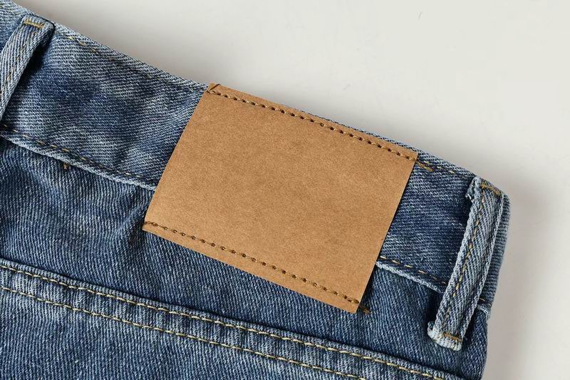 EM Sneakers Chrome Hearts Red and White Cross-patterned Jeans with Sanskrit on the Back