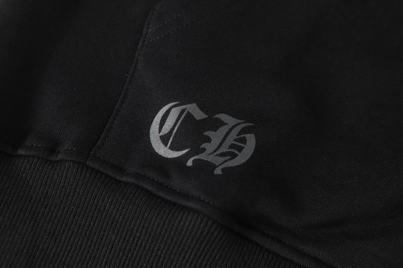 EM Sneakers Chrome Hearts Red Tongue Zip Up Hoodie Black