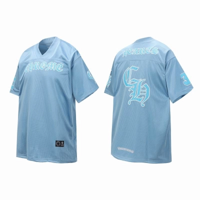 EM Sneakers Chrome Hearts T-Shirt Sports Mesh Warm Up Jersey Blue 01