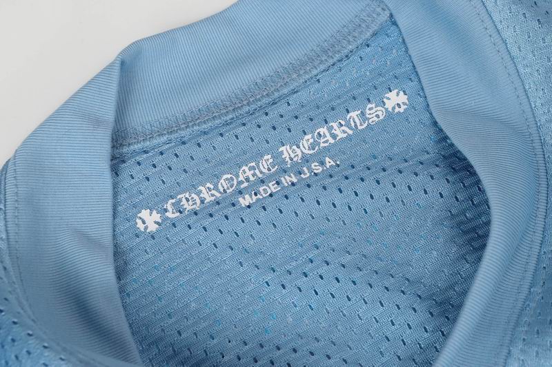 EM Sneakers Chrome Hearts T-Shirt Sports Mesh Warm Up Jersey Blue