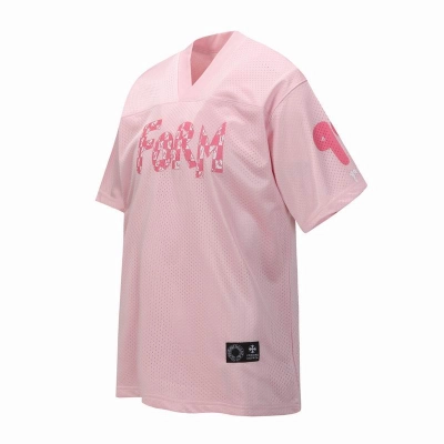 EM Sneakers Chrome Hearts T-Shirt Sports Mesh Warm Up Jersey Pink 02