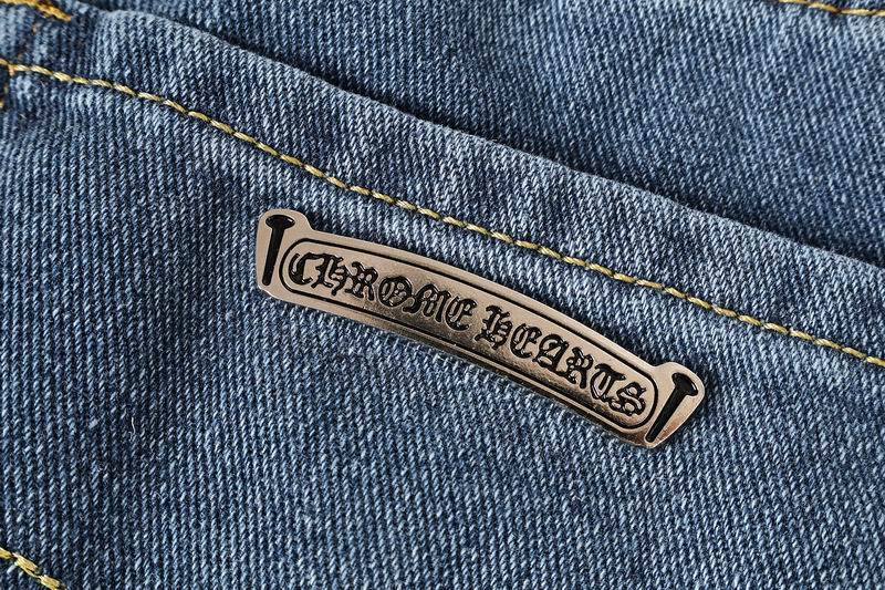 EM Sneakers Chrome Hearts White Cross-patterned Jeans