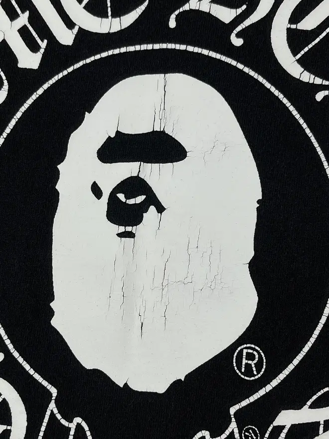 EM Sneakers Bape × Chrome Hearts  2009 Baby Milo Horseshoe T-shirt Black