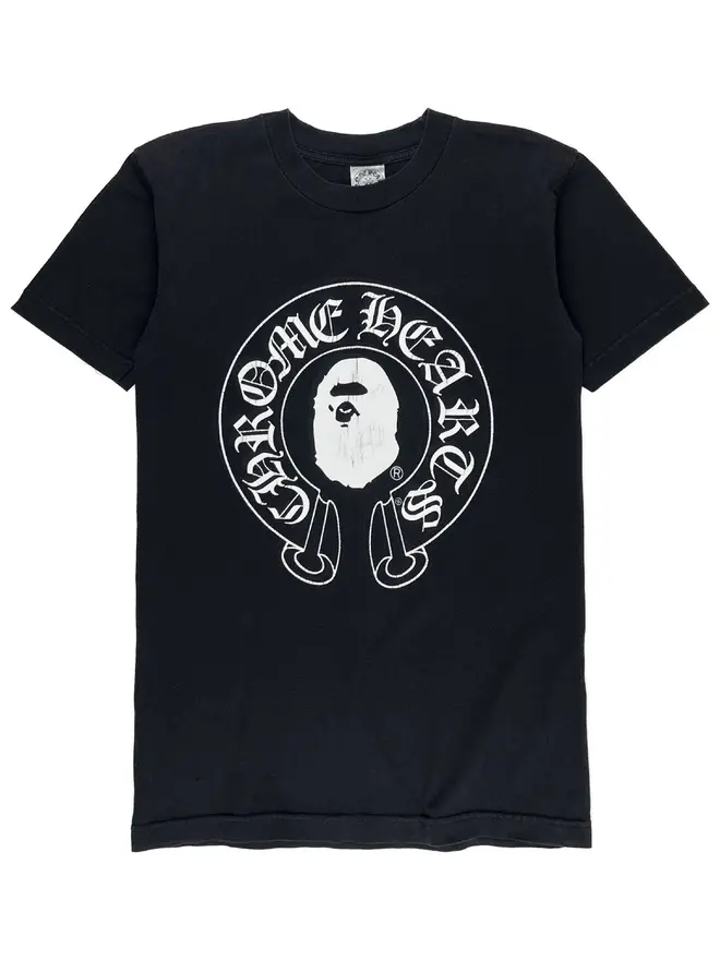 EM Sneakers Bape × Chrome Hearts  2009 Baby Milo Horseshoe T-shirt Black