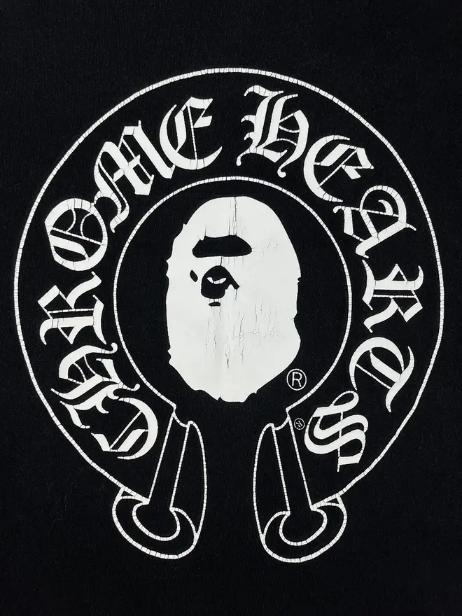 EM Sneakers Bape × Chrome Hearts  2009 Baby Milo Horseshoe T-shirt Black