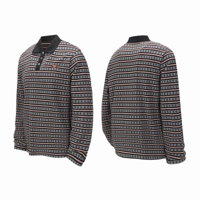 EM Sneakers Chrome Hearts 25FW Striped Lapel Long Sleeves Brown 01