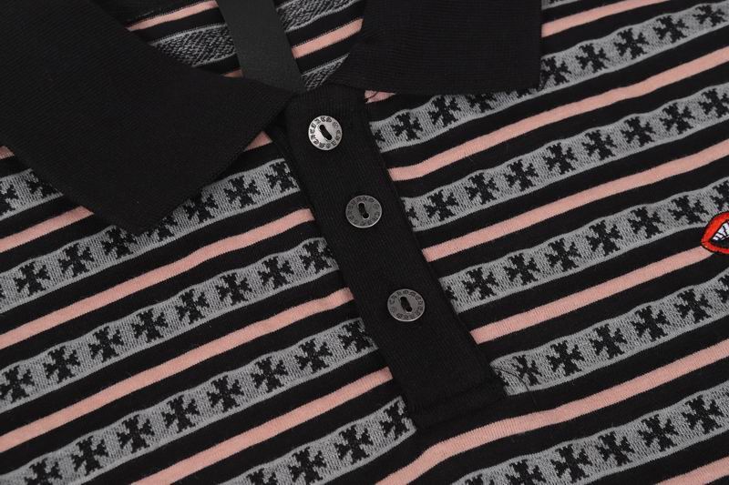 EM Sneakers Chrome Hearts 25FW Striped Lapel Long Sleeves Brown