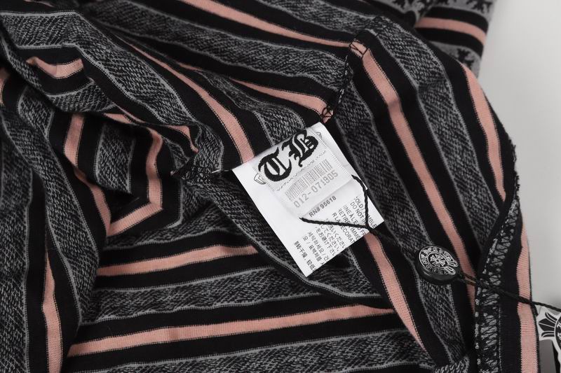 EM Sneakers Chrome Hearts 25FW Striped Lapel Long Sleeves Brown