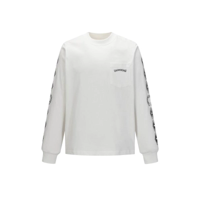EM Sneakers Chrome Hearts CH 25ss Back Cross Round Neck Long Sleeve White 02