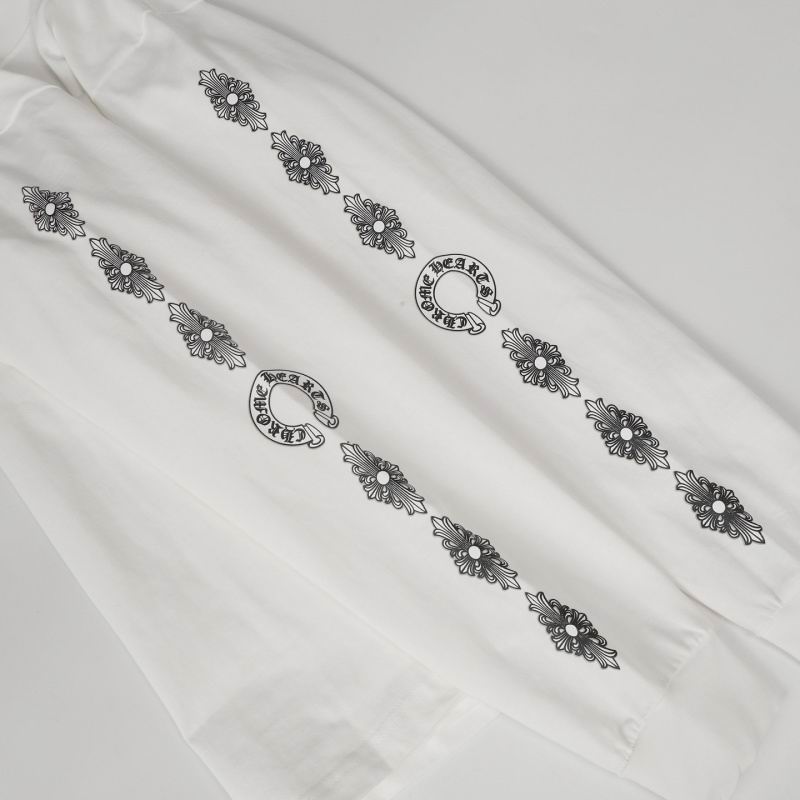 EM Sneakers Chrome Hearts CH 25ss Back Cross Round Neck Long Sleeve White