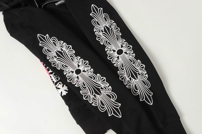 EM Sneakers Chrome Hearts Dagger Eyechart Zip-Up Hoodie Black/White