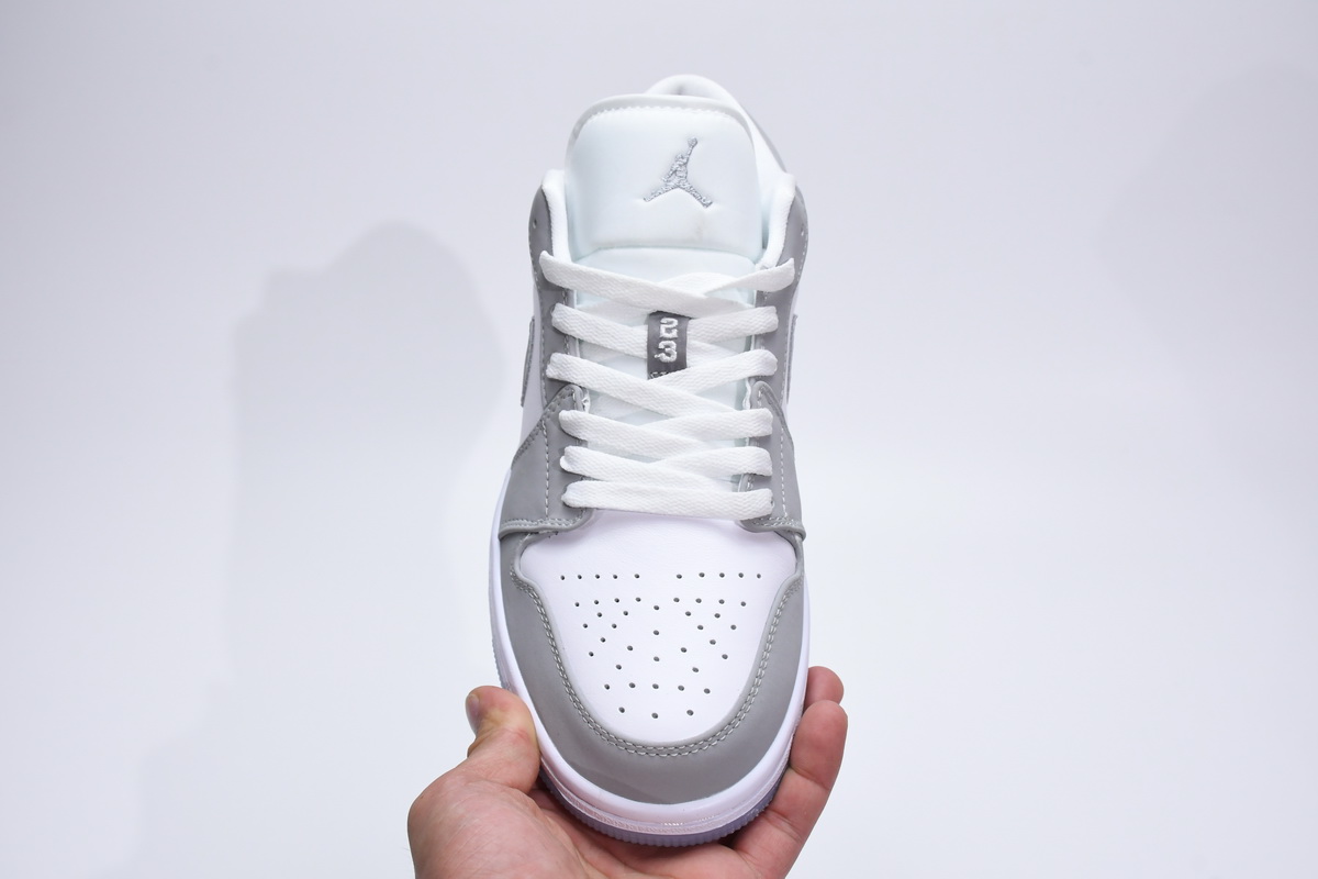 EM Sneakers Air Jordan 1 Low White Wolf Grey