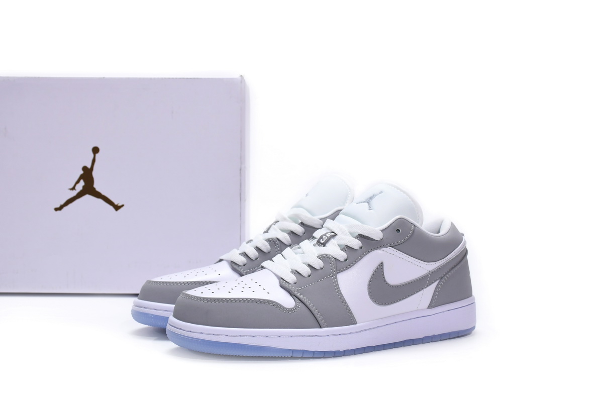 EM Sneakers Air Jordan 1 Low White Wolf Grey