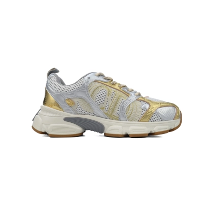 EM Sneakers Dior Chrono Sneaker Mesh with Beige Gold Leather-Effect Panels 02