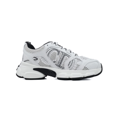 EM Sneakers Dior Chrono Sneaker Mesh with White and Black Leather-Effect Panels 02