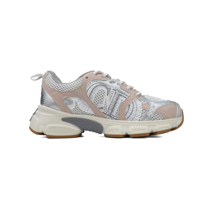 EM Sneakers Dior Chrono Sneaker Mesh with White and Nude Leather-Effect Panels 02
