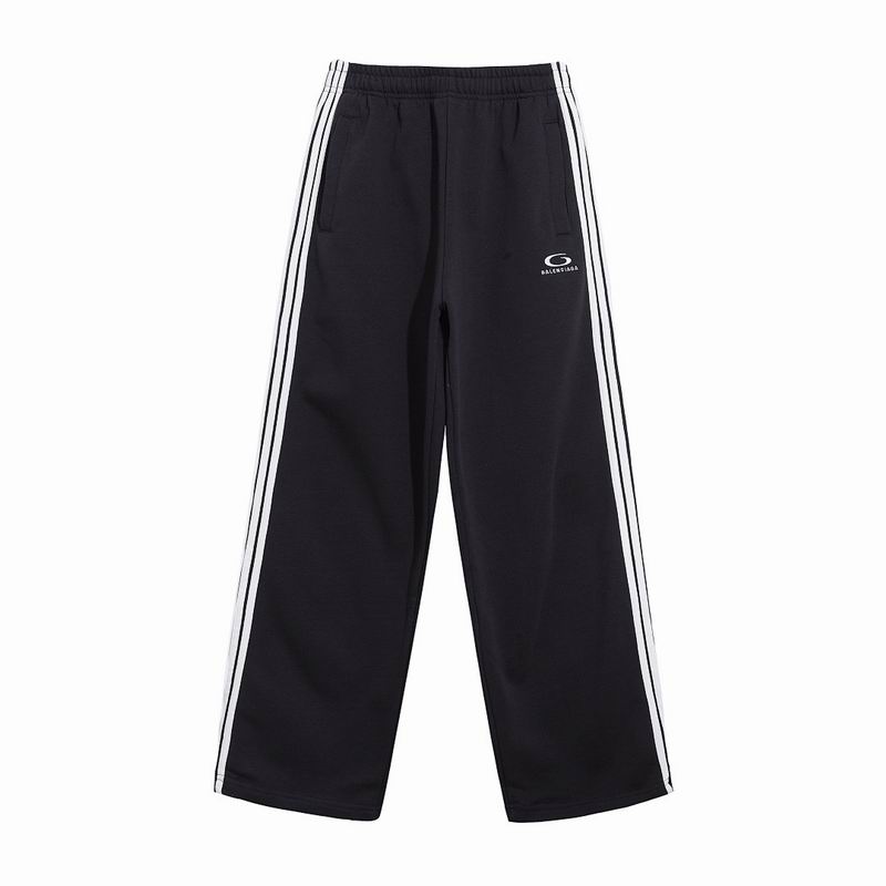 EM Sneakers Balenciaga Embroidered-Striped Track Black Pant 