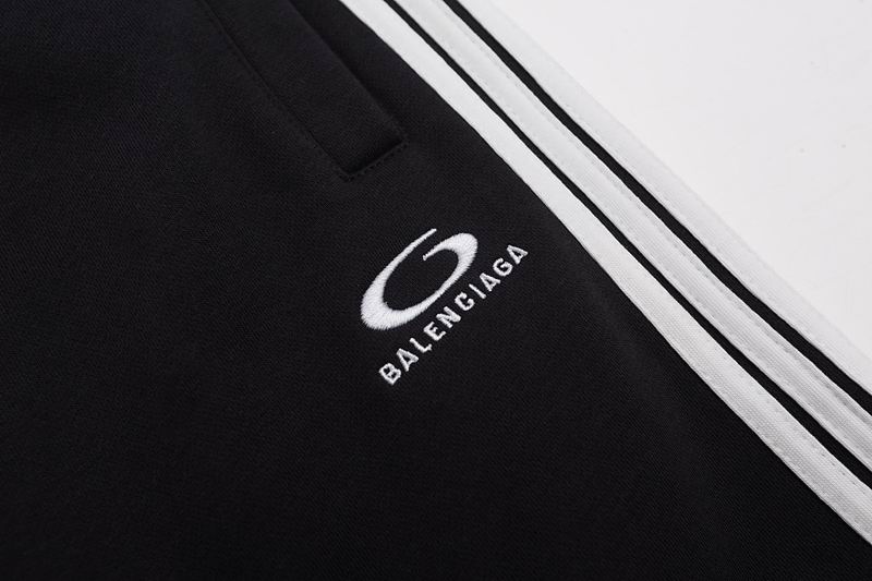 EM Sneakers Balenciaga Embroidered-Striped Track Black Pant 