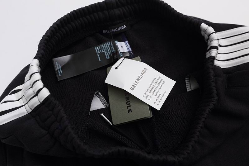 EM Sneakers Balenciaga Embroidered-Striped Track Black Pant 