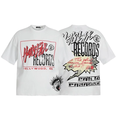 EM Sneakers Hellstar Studios Records T-Shirt White 01