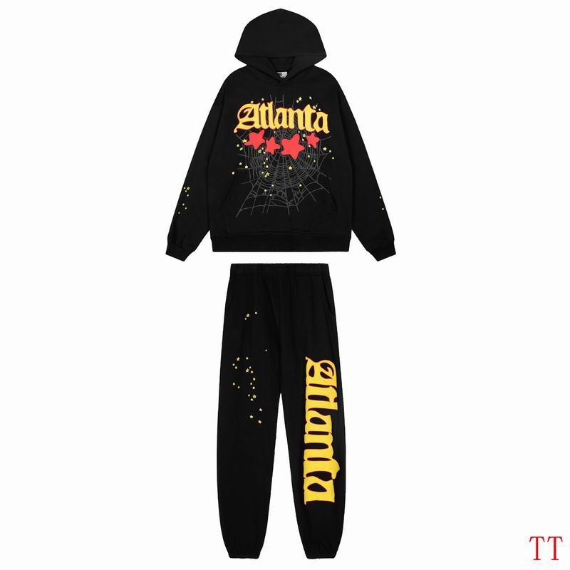 EM Sneakers Sp5der Hoodie & Sweatpant Set Atlanta Star-print Black