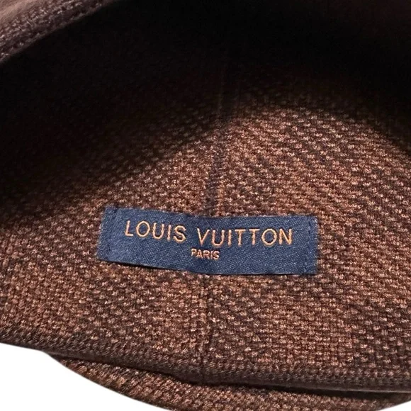 EM Sneakers Louis Vuitton Damier Check Pattern Beanie Brown