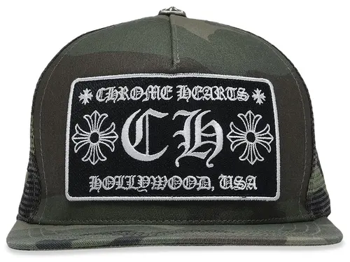 EM Sneakers Chrome Hearts Hollywood Trucker Cap Green Camo