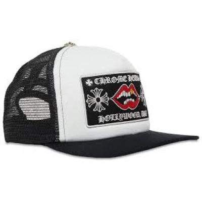 EM Sneakers Chrome Hearts Matty Boy Chomper Trucker Cap Black White 02