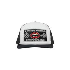EM Sneakers Chrome Hearts Matty Boy Chomper Trucker Cap Black White