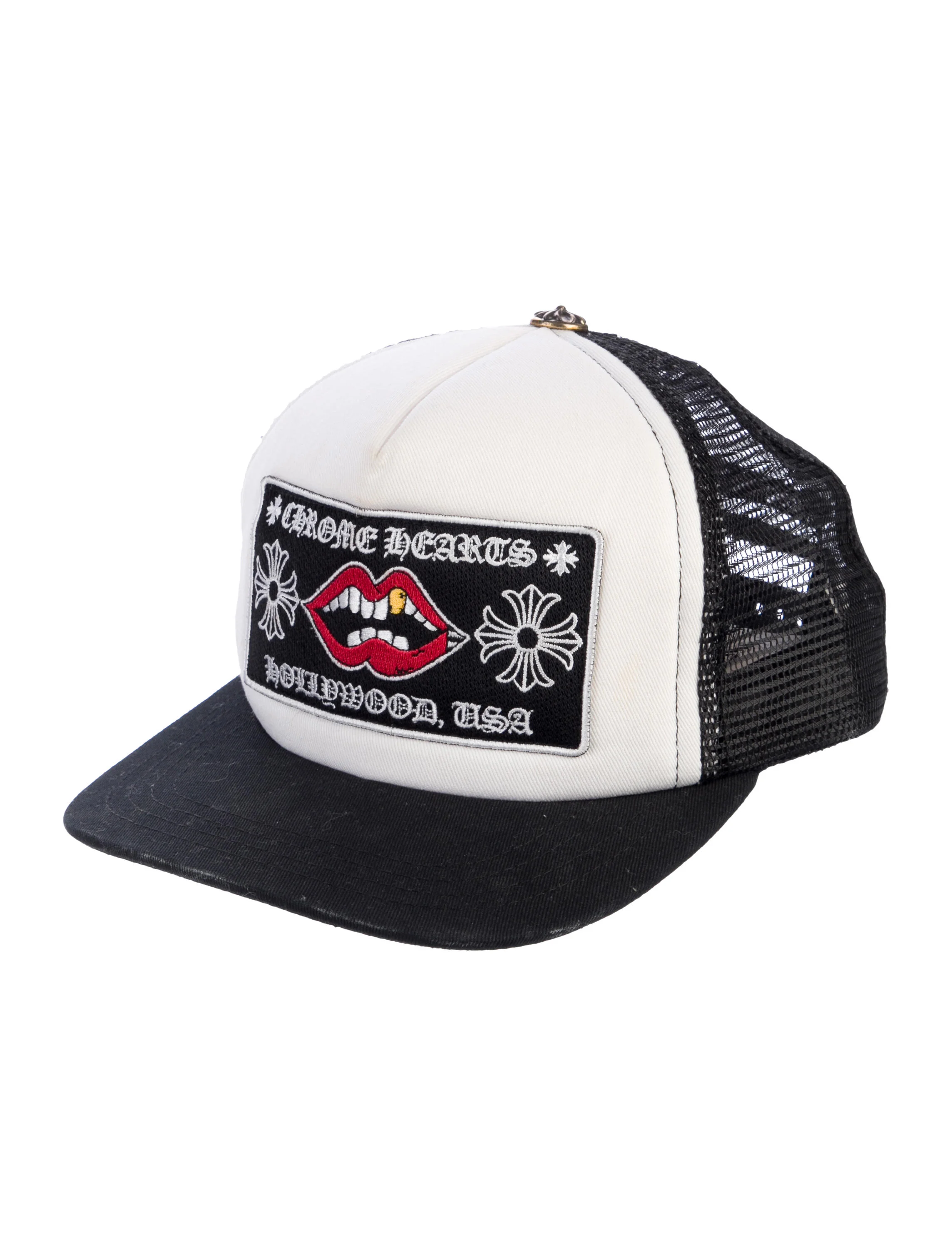 EM Sneakers Chrome Hearts Matty Boy Chomper Trucker Cap Black White